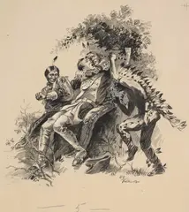 R.E. Todhunter, Untitled, mixed media tombstone western art