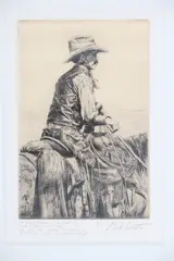 A Great Horse by Bob Coronato, etching, offered Sep 2025