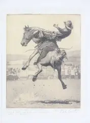 Bob Coronato, Peeled the Bark, etching