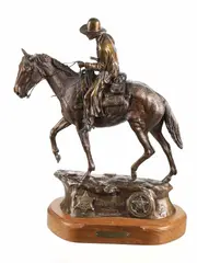Untitled by Dave Kulczyk, bronze, on the long trail to justice, offered Sep 2025