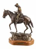 Untitled by Dave Kulczyk, bronze, on the long trail to justice, offered Sep 2025
