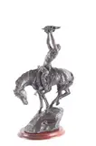 Buck McCain, This is an original, bronze sculpture of a warrior by Buck MacCain (b. 1943- )