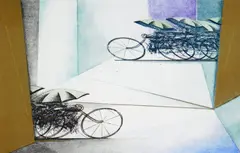 Shigeki Kuroda, Prism, etching in colors