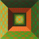 Victor Vasarely, Tokyo, silkscreen in colors