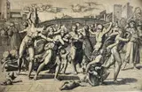 Marcantonio Raimondi, The Massacre of the Innocents, engraving on paper mounted to support