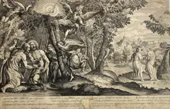Paolo Veronese, Baptism of Christ engraving on paper laid on support sheet, 1610, etching