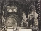 Veduta Interna Della Villa di Mecenate by Giovanni Battista Piranesi, etching, posthumous printing, From Le Veduta di Roma, offered Dec 2025