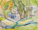 August Biehle, Landscape with House