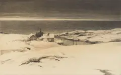 Kerr Eby, Island Winter, etching, 1941