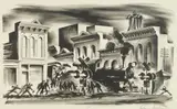 Edwin L. Fulwider, Morning Work Train, lithograph