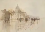 Rainy Day, Chicago by Charles Frederick William Mielatz, watercolor on paper, offered Dec 2025