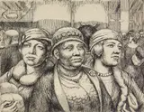 Kenneth Hayes Miller, Leaving the Shop, etching, 1929