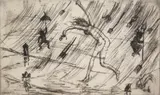 James Swann, Pitchforks and Negro Babies, drypoint