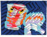 Sad Cat by Karel Appel, lithograph in colors on Arches paper, offered Apr 2024