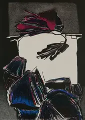 Deborah Remington, Quadra, lithograph in colors, 1988-89
