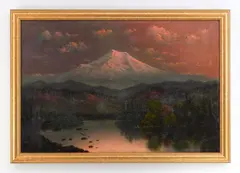 Eliza Barchus, Mt. Hood, Oregon- Sunset, oil on canvas