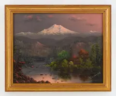 Eliza Barchus, Mt. Hood, oil on canvas board