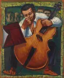 Violinist Studying Music Sheet by Albert Pels, Oil on canvas (unstretched), offered Dec 2025