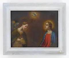 Carlo Dolci, The Annunciation, oil on cradled panel