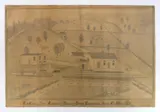 Ferdinand Brader, The Canton and Cleveland Railway Depot, Robertsville, Stark Co., Ohio, graphite on paper, 1888
