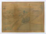 Ferdinand Brader, The Monin Homestead, Harrisburgh, Stark Co., Ohio, 1892, graphite and colored pencil on paper, 1892