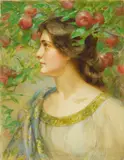William G. Schneider, Portrait of a Lady, watercolor on artboard