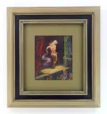 Clyde Singer, Burlesque Dancer, oil on panel