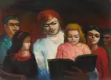 Fairy Tale Reader by Albert Pels, oil on canvas, offered Oct 2025