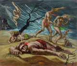 Storm at the Beach by Albert Pels, oil on canvas, offered Oct 2025