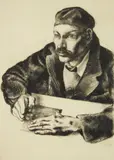 Howard Cook, Self-Portrait (Deer Isle, Maine), drypoint, 1928