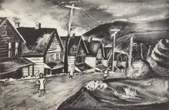 Beatrice Mandelman, Co. Houses, lithograph