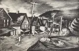 Beatrice Mandelman, Co. Houses, lithograph