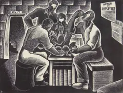 Dan Rico, Noon Game wood, engraving