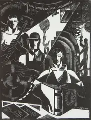 Charles Turzak, Worker's No. 2 wood, engraving