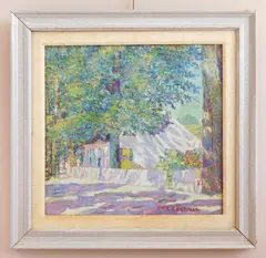 Ora Coltman, Country Lane, oil on canvas, ca. 1925