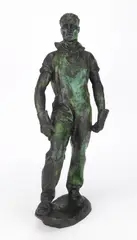 Locomotive Engineer by Max Kalish, bronze sculpture, 1926, offered Oct 2025