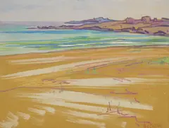 William Joseph Eastman, Along the Shore, watercolor on paper
