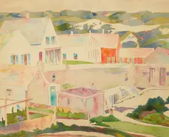 Ora Coltman, Provincetown, watercolor on illustration board