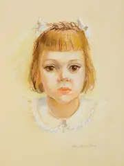 Kae Dorn Cass, Portrait of Shirley, pastel on paper, ca. 1947