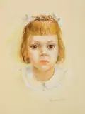 Kae Dorn Cass, Portrait of Shirley, pastel on paper, ca. 1947