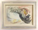 Kae Dorn Cass, Still-Life of Driftwood, watercolor on illustration board