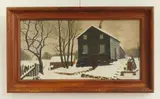 Ray Grathwol, House in Winter, oil on canvas