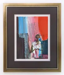 Figure in White by Fred Leach, acrylic on illustration board, offered Oct 2025