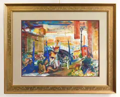 Paul B. Travis, Venice, watercolor on illustration board, 1957