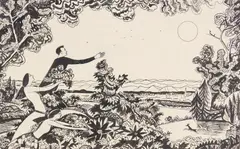 Paul B. Travis, Sun Finance pen and ink on paper, 1960, pen and ink