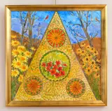 Robert Laessig, Triangle with Vignettes Among Flowers
