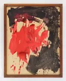 James Johnson, M4 black and red, ink on cardboard