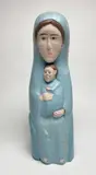 Madonna and Child by Silvio Zoratti, carved and polychromed wood sculpture, 1963, partial signature and date on botto, offered Oct 2025