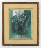 Green Giant by Francis J. Meyers, gouache and pen and ink on paper, singed Francis J. Meyers lower right, matted and, offered Oct 2025