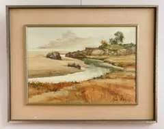 Marc Moon, Landscape, watercolor on paper